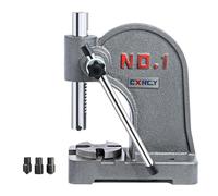 CXRCY Arbor Press 1 Ton Round Ram, Cast Iron Heavy duty Upgraded Manual Arbor Press 1 Ton, 5.5" Maximum Height, Desktop Arbor Press, Metal Punch Press Machine for Stamping Bending Forming Stretching