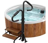 CXRCY Hot Tub Handrail, 360 Rotatable Spa Side Handrail with 43"-53" Adjustable Height, Hot Tub Hand Rail for Indoor & Outdoor, 600LBS Capacity （Screw Fixing Only）