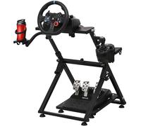 CXRCY Racing Simulator Cockpit with Cup Holder, Racing Wheel Stand for Logitech G920 G29 G27 G25, Thrustmaster T300RS, TX F458, T500RS, T3PA-PRO (F1/GT), USB, PC Compatible