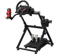 CXRCY Racing Simulator Cockpit with Cup Holder, Racing Wheel Stand for Logitech G920 G29 G27 G25, Thrustmaster T300RS, TX F458, T500RS, T3PA-PRO (F1/GT), USB, PC Compatible