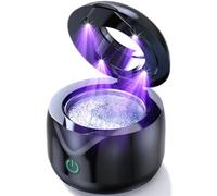 CXRUY Ultrasonic Holder Cleaner - UV Dental Cleaner, Night Protection Cleaner for Dentures, Alignment, Braces, Toothbrush Heads, Jewellery (Black)