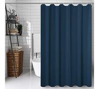 CXTAI Navy Blue Shower Curtain, Mould Proof and Mildew Resistant Washable Polyester Bathroom Curtains w/12pcs Hooks (71x71inch,180x180cm)