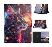 CXTCASE Case for Samsung Galaxy Tab A11 8.7 Inch 2025 / A9 8.7 Inch 2023, PU Leather Folio Flip Case Protective Smart Cover with Stand Function for Samsung Galaxy Tab A11 2025, Colourful Cat