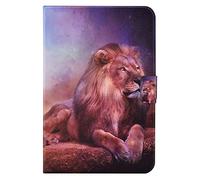 CXTCASE Case for Samsung Galaxy Tab A11 8.7 Inch 2025 / A9 8.7 Inch 2023, PU Leather Folio Flip Case Protective Smart Cover with Stand Function for Samsung Galaxy Tab A11 2025, Lion King