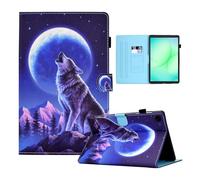 CXTCASE Case for Samsung Galaxy Tab A11 8.7 Inch 2025 / A9 8.7 Inch 2023, PU Leather Folio Flip Case Protective Smart Cover with Stand Function for Samsung Galaxy Tab A11 2025, Mountain Wolf