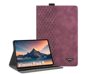 CXTCASE Case for Xiaomi Pad 8 / Pad 8 Pro 11.2" 2025,PU Leather Business Cover,Protective Case Tablet Shell for Xiaomi Pad 8 Pro,Wine Red