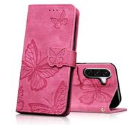 CXTcase for Samsung Galaxy A57 5G Case, Premium Leather Folio Flip Stand View Cover, Full Protection Magnetic Closure Case Compatible with Samsung Galaxy A57 5G Phone Cover, Rose Red