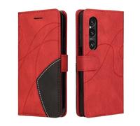 CXTcase for Sony Xperia 1 VI Case, Wallet PU Leather Flip Folio Case Cover with Card Holder Slots Magnetic Closure, Protective Phone Case for Sony Xperia 1 VI, Red