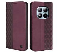 CXTcase Mobile Phone Case for Xiaomi Redmi Note 15 Pro 4G Case, Leather Flip Case, PU Leather Shockproof Magnetic Protective Case for Xiaomi Redmi Note 15 Pro 4G, Wine Red