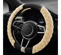 Cxtiy Universal Car Steering Wheel Cover Fluffy Winter Plush Steering Wheel Cover (A-Beige)