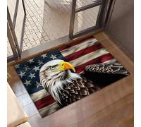 CXULIN Door Mat, Bald Eagle Rugs for Front Door,Non-Slip American Flag Low Profile Indoor Outdoor Welcome Mat for Entry Patio, Porch, Hallways,Kitchen 30 x 17 Inch