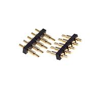 CXVFY 5 pcs Male Spring Loaded Pogo pin header Female Target Connector Mate 2.54mm Pitch 2 3 4 5 6 7 Positions Through Hole PCB(5 Pin Male)