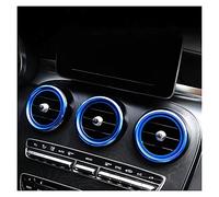 CXVFY Car Air Conditioning Outlet Rings Decoration Cover Trim 7Pcs / Compatible C Class W205 GLC X253 2015-2018(Blue Outer)