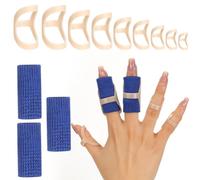 CXWGQS Oval Finger Splints for Arthritis Kit 9 Pcs Trigger Thumb Splint Brace with 3 Finger Sleeves for Thumb, Middle, Ring, Index, Pinky (Size 3-11)