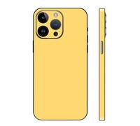 CXWITHY Skin Wrap for iPhone 15 Pro Max, Vinyl Decal Sticker Cover Compatible with Phone Back, Camera, Frame (Yellow)