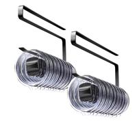 CXWLHH Tumbler Lid Organizer 2 Pack Space Saving Cup Lid Holders Organizers Storage Hook Holder Up to 20 Lids for Kitchen No Adhesive No Drill