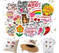 CXWLJL 20PCS Mama Iron on Patches, Mom Themed Embroidered Patch, Mother's Day Patches for Clothing, Bags, Jeans