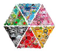 CXWLJL 60PCS Random Assorted Styles Embroidered Patches, Bright Colors, Sew/Iron on Applique Patches for Dresses, Backpacks, Hats, Jeans