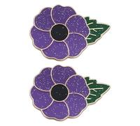 CXWLJL Purple Flower Badges and Pins Animal Pet Never Forget Remembrance Day Brooch Big Flowers