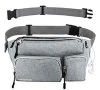 CXWMZY Fanny Packs For Women & Men, Waist Bag Hip Bum Bag Strap Extension Large Capacity Easy Carry Any Phone Passport Wallet for Outdoors Workout Traveling Casual Running Hiking Cycling Dog Walking,