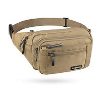 CXWMZY Fanny Packs for Women & Men Waist Pack Hip Bum Bag with Multi-Pockets Large Capacity Waterproof Casual Bum Bag for Disney Traveling Casual Cycling Running Hiking, Brown, One Size