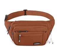 CXWMZY Fanny Packs for Women & Men Waist Pack Hip Bum Bag with Multi-Pockets Large Capacity Waterproof Casual Bum Bag for Disney Traveling Casual Cycling Running Hiking, Brown1, One Size, Modern