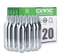 CXWXC 16g / 25g Threaded CO2 Cartridges or CO2 Inflator for Bike Tires - Cartridge for CO2 Inflator with Threaded Connection, CO7 Pump for Road and Mountain Bikes