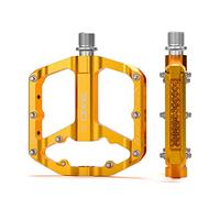 CXWXC Bicycle Pedals with Reflectors 9/16 Inch CNC Aluminium MTB Pedals Lightweight Non-Slip for Mountain Bike, City Bike, Road Bike