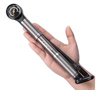 CXWXC Bike Pump Portable- Mini Bicycle Pump with Pressure Gauge Fits Presta and Schrader Valves- 120PSI High Pressure Bike Air Pump with Mounting Bracket (Grey)