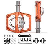CXWXC Mountain Bike Pedals Compatible with Shimano SPD Cleats - Dual Sided Plat & Clip Pedal, 9/16” Bicycle Platform and Clipless Pedals for Road, MTB, and Hybrid Bikes