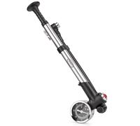 CXWXC Shock Pump for Mountain Bike- High Pressure Suspension Pump 300PSI - Front Fork and Rear Bicycle Suspension Air Shocks with Gauge, No Loss Air Pump (Silver)