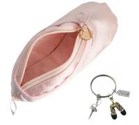 CXYANG Pink Ballet Dance Recital Gifts for Girls, Ballet Slipper Pouch Ballerina Stuff Dancer Makeup Bag for Women (Key Chain B), Key Chain B, S