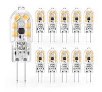 Cxyemt 2W G4 LED Bulbs Warm White 3000K, Replacement 20W Halogen Bulb, Non Flicker AC/DC 12V Energy Saving G4 LED Capsule Light Bulbs, Non-Dimmable, 10 Pack