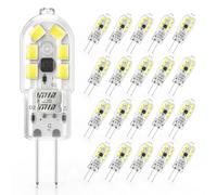 Cxyemt G4 LED Bulbs Cool White 6000K, 2W Equivalent 20W Halogen Bulb, AC/DC 12V Energy Saving G4 LED Capsule Light Bulbs, Non Flicker, Non-Dimmable, 20 Pack