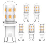 Cxyemt G9 LED Light Bulbs 2W Equivalent to 20W Halogen Bulb Warm White 2700K Mini Energy Saving Lamp, AC 220-240V, Non Dimmable, Non Flicker, 5 Pack