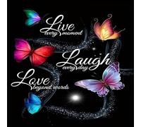 CXYQLC DIY 5D Animal Butterfly Diamond Painting Kits for Adults, Butterflies Fluttering Diamond Painting Full Drill Crystal Rhinestone Embroidery Craft Kits for Home Wall Decor Gifts 11.8x11.8inch