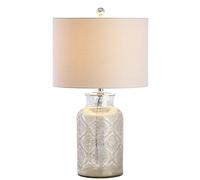 CXYWBD 24.5" Mercury Glass Table Lamp, Included, Nightstand, Bedroom, Room, Office, Bookcase Suitable for bedrooms, Living Rooms, Offices, Book(Mercury Silver Geometric)