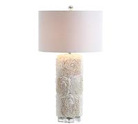 CXYWBD 28.5" Resin/Crystal Table Lamp Nightstand Bedroom Room Office Bookcase, LED Included, Cream Suitable for bedrooms, Living Rooms, Offices, Book