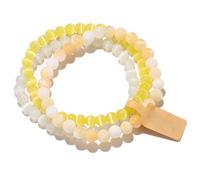 CXYWBD 3pcs 6/8mm stretch ded bracelet crystal stone bracelets for women men semi-precious gemstone bracelets round jewelry gifts box