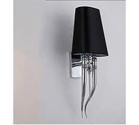 CXYWBD Appliques murales Creative LED Applique Hôtels Fer repasser Wall Lampes manger Salon à coucher Chambre Double Head luminaires Color Noir Size :