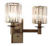 CXYWBD Appliques murales Éclairage moderne en cristal Café Mur Crystal Indoor Metal Wall Lampe For Bedroom Living Salle Hall House Entrée (Size