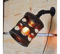 CXYWBD Appliques murales, European Hollow Iron tuyau d'eau rouille V-intage lumières LOFT WALL INDUSTRIELL Lanterne rétro 1-Lights Applique de lumière Accueil Luminaires Luminair