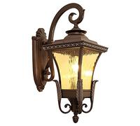 CXYWBD Appliques murales, Industrial Country Outdoor Mur Lantern Brown Square Creative Lamp Body Wall Light IP65 Lampe murale imperméable for la du pont de sentier Lumière