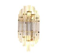 CXYWBD Appliques murales, Lampe Murale Minimaliste postmoderne, Américain Creative Crystal Glasce Light, Golden Transparent Corridor Wall Assy, for Chambre, l'entrée, la Salle des Filles, Foye