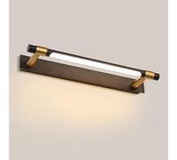 CXYWBD Appliques murales Light Fixture LED Front 15W Vanity Lighting Bar Above Makeup Toilet Mirror Lamps Bath Washroom Wall Bedside Decor Lamp, Gold 6000k Color : Black