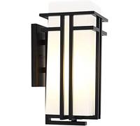CXYWBD Appliques murales, Light Waterproof Black Metal Minimalist Mount Lights Outdoor Lighting with Frosted Glass Shade E27 Wall Lamp for Porch Garden Deco