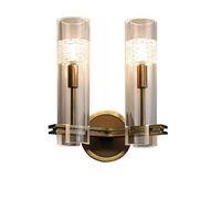 CXYWBD Appliques murales, Lumière Nordic Full Copper Wall Lampadaire Américain Salon Chapelle Chambre à coucher nuit de verre Lampe murale Décorative Éclairage i