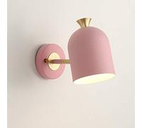CXYWBD Appliques murales, Nordic Creative Wall Lamp Personnalité Moderne Minimaliste Aisle Restaurant Salon Salle d'étude à coucher Chambre de chevet Lampe Rétro-éclairs(Pink)