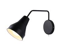 CXYWBD Appliques murales, Nordic Salon lampe murale Création Chambre à coucher Lumière chevet Commutateur rotatif Blanc Black Wall l'angle de poteau léger ré