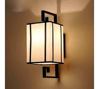 CXYWBD Appliques murales, Nordic Wall moderne style chinois V-intage murale en fer forgé, tissu d'ombre coucher Chambre à chevet d'étude d'escalier Escalier Lampadaire Lampe d'hô